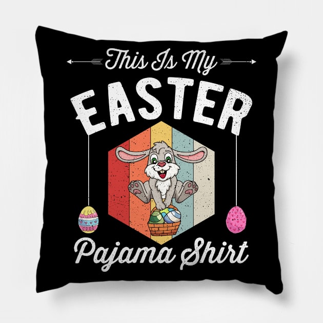 This Is My Easter Pajama Shirt Funny Easter Day Pillow by kevenwal