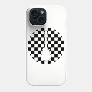 White Checkerboard Guitar Phone Case