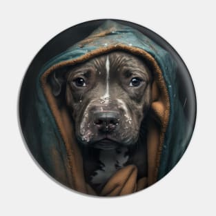 Very Sad Pit Bull Pin