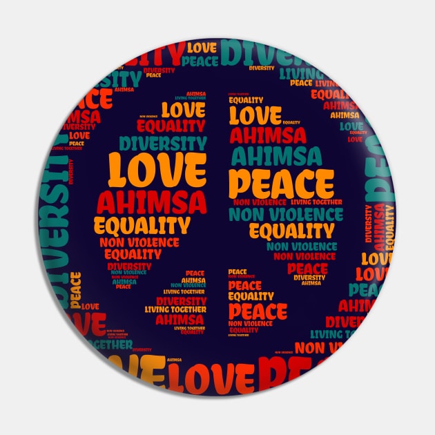 Love and Peace Pin by MZeeDesigns