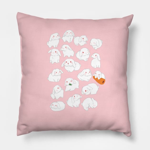 all rew HL rabbit poses | Bunniesmee Pillow by GambarGrace