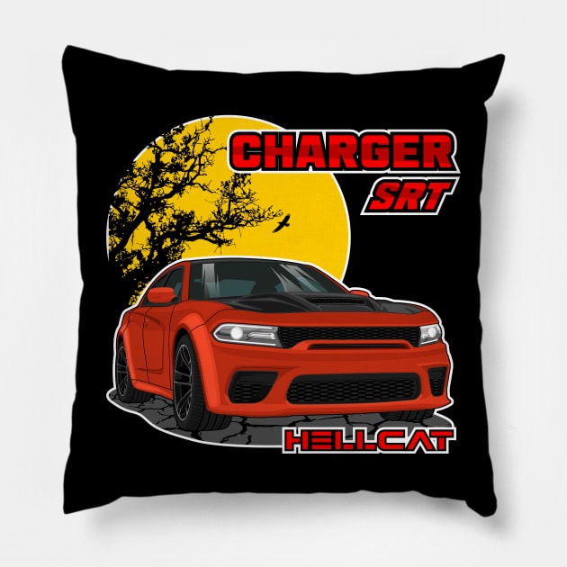 Charger SRT Hellcat Pillow by WINdesign