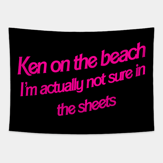 Ken on the Beach Tapestry by joefixit2