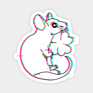 Lucky Clover Rat (Glitched Version) Magnet