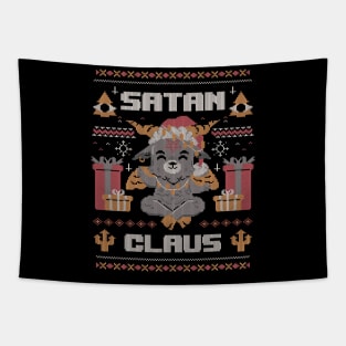 Satan Claus - Funny Baphomet Ugly sweater Christmas Gift Tapestry