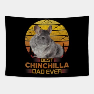 Best Chinchilla Dad Ever Cute Retro Vintage Animal Lover Tapestry