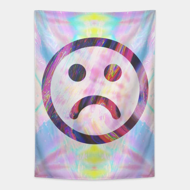 Hippy Sad Tapestry by FrontLawnUtopia