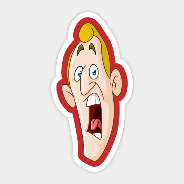 Man faced Pou | Sticker