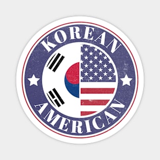 Proud South Korean-American Badge - South Korea Flag Magnet
