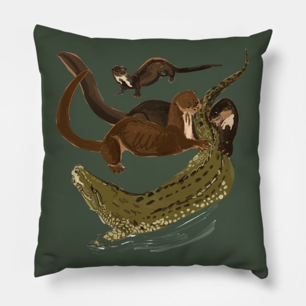 Giant otter Pillow by belettelepink