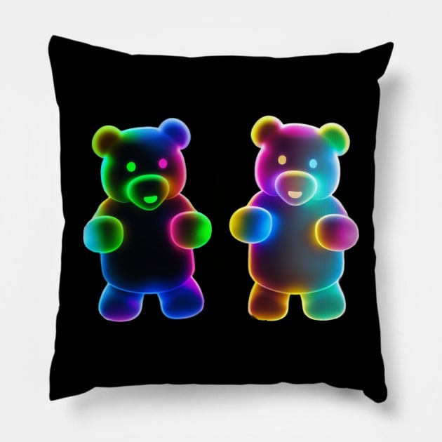 Neon Gummis Pillow by apsi