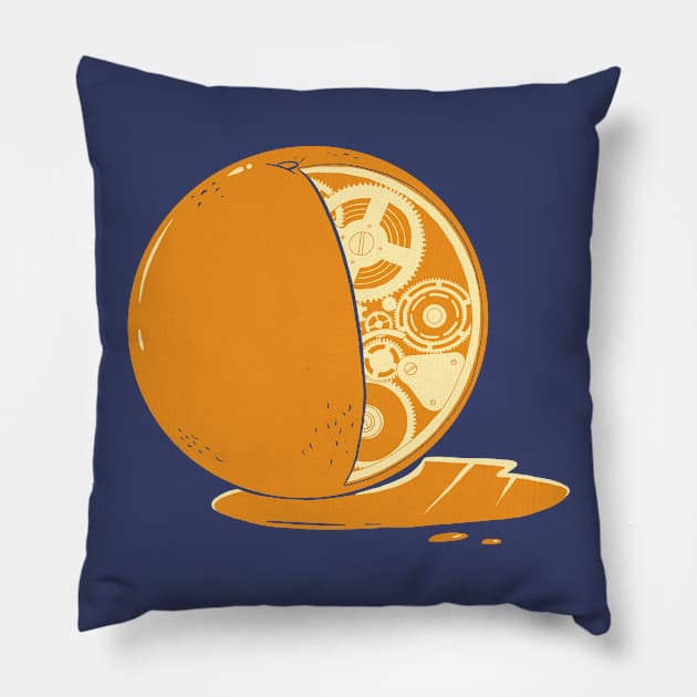 Clockwork Citrus Pillow by jpowersart