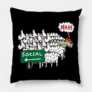 Antisocial Sheep Pillow