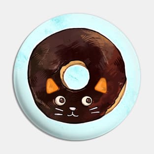 Chocolate Cat Donut Pin