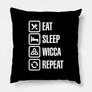 Eat sleep Wicca repeat - Pagan Witchcraft Witch Halloween Pillow