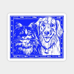 Cat and Dog Best Buddies Magnet