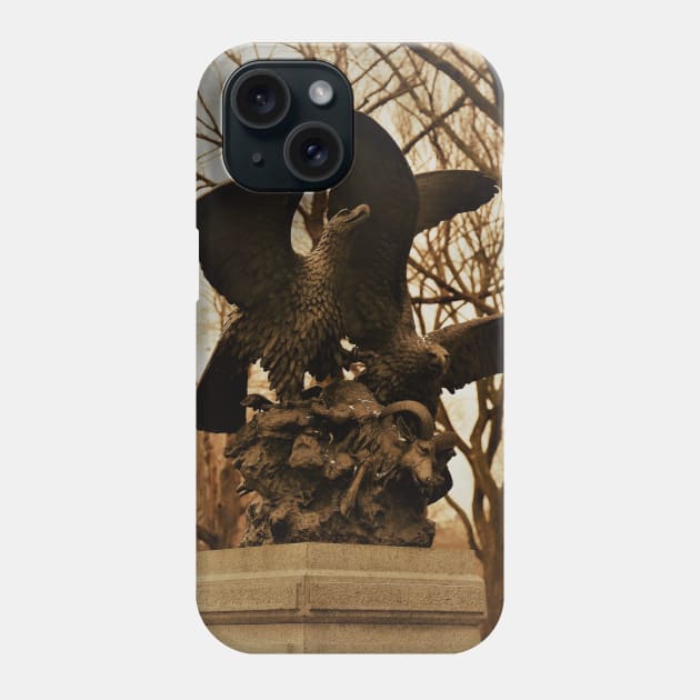 Eagles and Prey Sculpture in NYC Central Park Phone Case by Christine aka stine1
