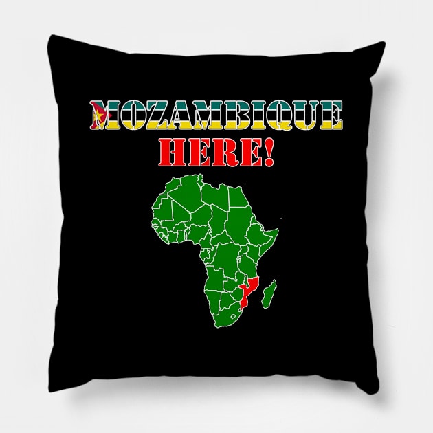 Mozambique here! Pillow by ruben vector designs