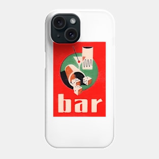 Bar Sign - Cocktail Martini & Dice 1950s Phone Case