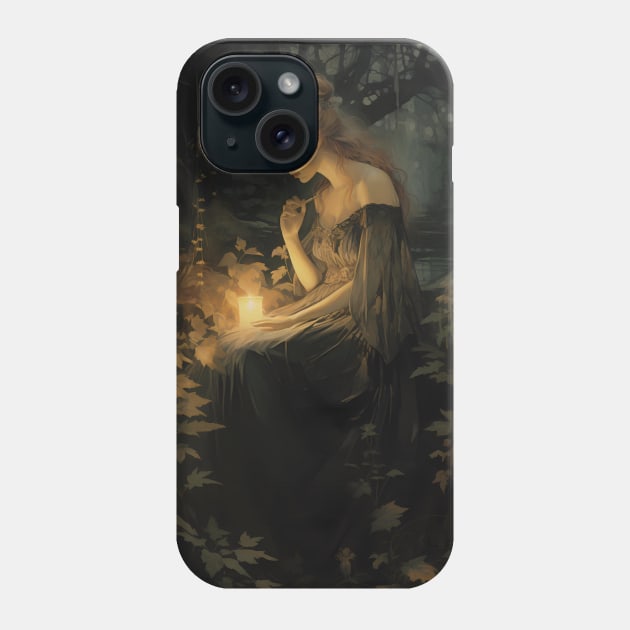 Fairy in the woods Phone Case by Ghiblistrokes