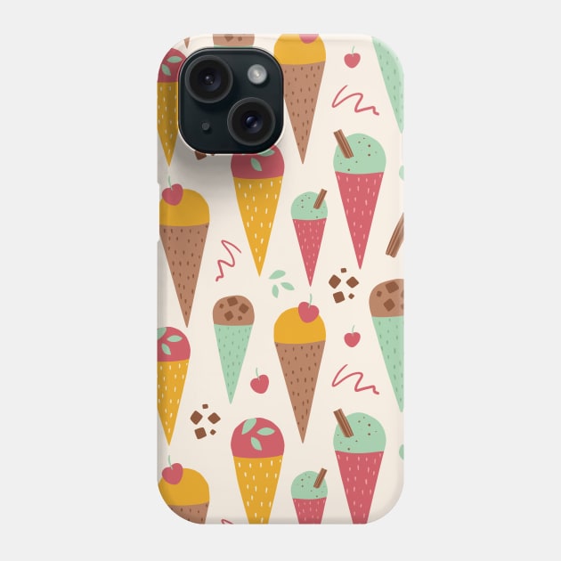 Ice Cream Cones Phone Case by Salty Siren Studios