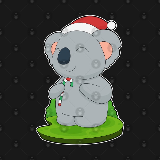 Koala Christmas Candy cane by Markus Schnabel