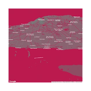 Havana dark pink map T-Shirt