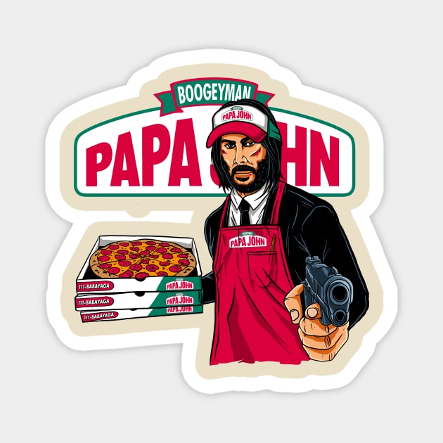 papa john Magnet by art of gaci