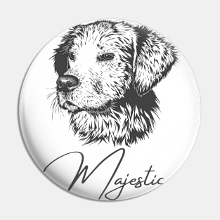 Fluffy Handsome Majestic Dog Pin