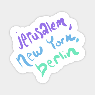 Jerusalem, New York, Berlin Vampire Weekend Magnet