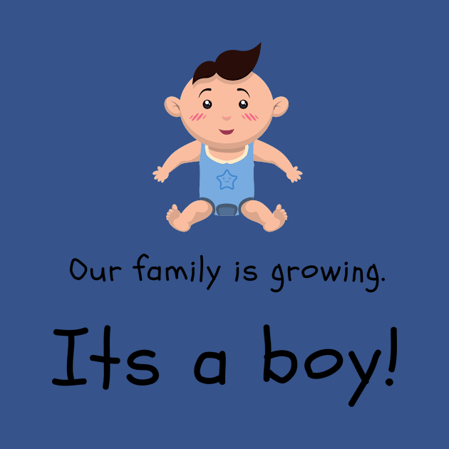 Love this 'Our family is growing. Its a boy' t-shirt! by Valdesigns