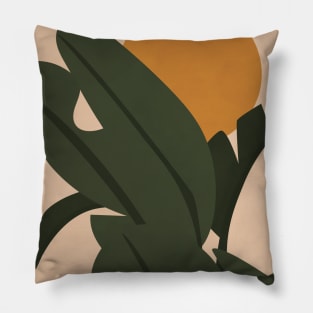 Banana Leaves Boho Style Pillow