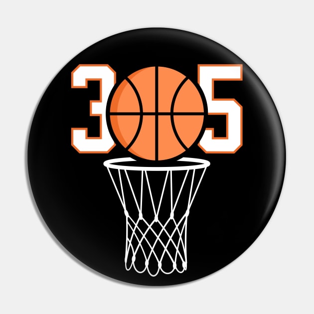 305 Miami Basketball Pin by Spark of Geniuz