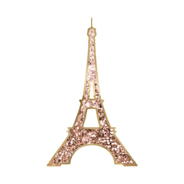 Eiffel Tower - rose gold glitter by RoseAesthetic