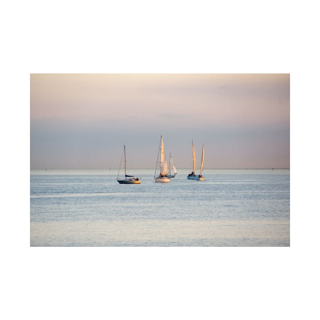 Yachts at St Kilda beach, Melbourne. by sma1050