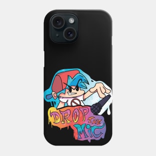 fnf boyfriend drop the mic graffiti Phone Case