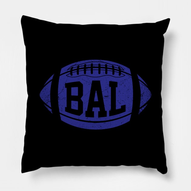 BAL Retro Football - Black Pillow by KFig21