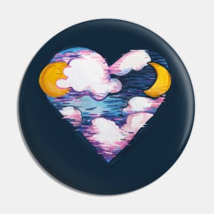 Sun and moon Love Pin