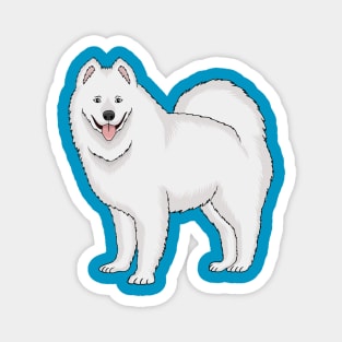 Samoyed dog cartoon illustration Magnet