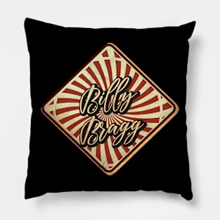 Billy Bragg vintage design on top Pillow