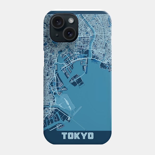 Tokyo - Japan Peace City Map Phone Case by tienstencil