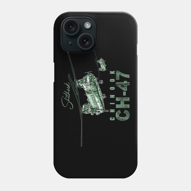 CH-47 Chinook helicopter Phone Case by aeroloversclothing