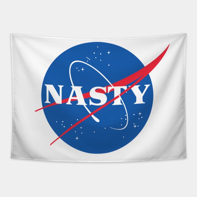 NASTY - Nasa Parody Logo Design Tapestry by DankFutura