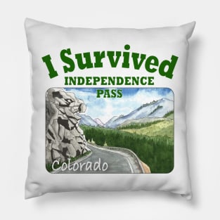 I Survived Independence Pass, Colorado Pillow