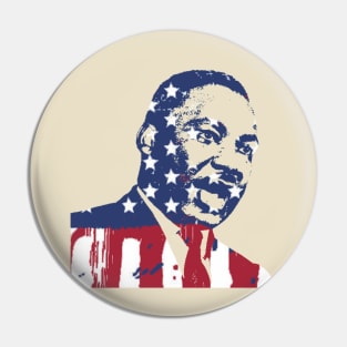 Martin Luther King Jr painted american flag Pin