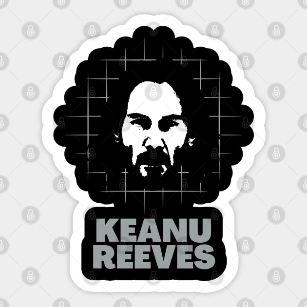Keanu reeves -> 80s retro - Keanu Reeves - Sticker | TeePublic