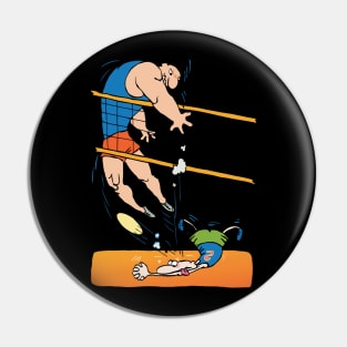 Funny volleyball black Pin