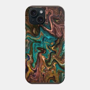 Pouring abstract acrylic paint Phone Case