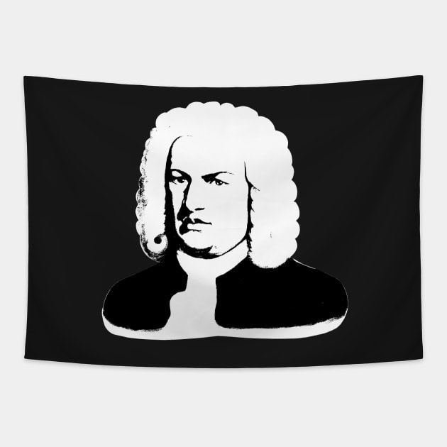 Johann Sebastian Bach abstrakt Tapestry by Bach4you
