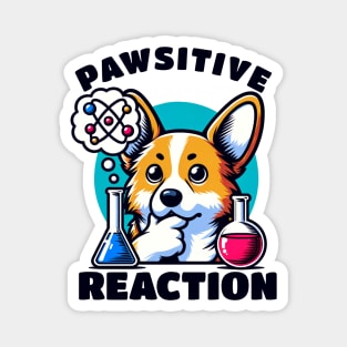 Pawsitive Reaction Black Chemistry Dog Lover Magnet